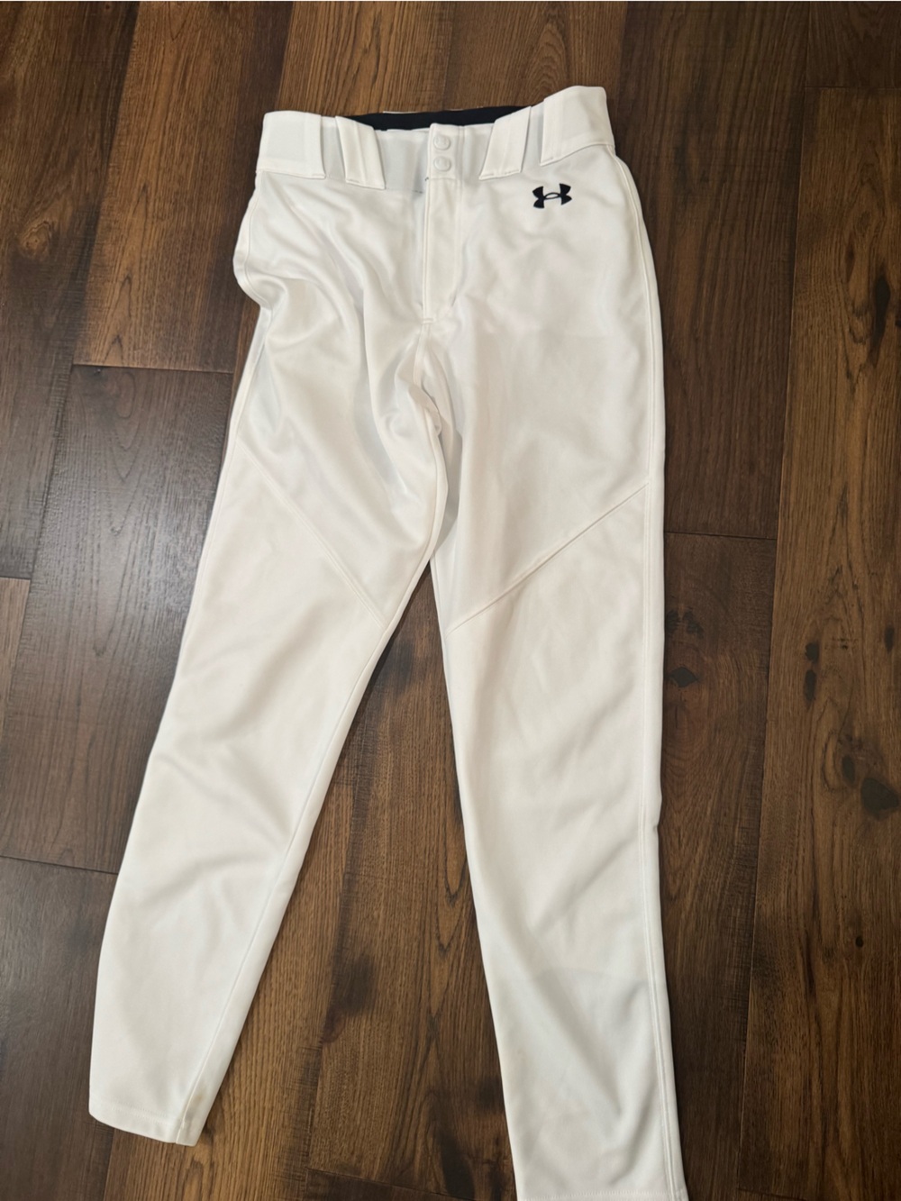 Under Armour White Baseball/Softball Pants with Black Logo